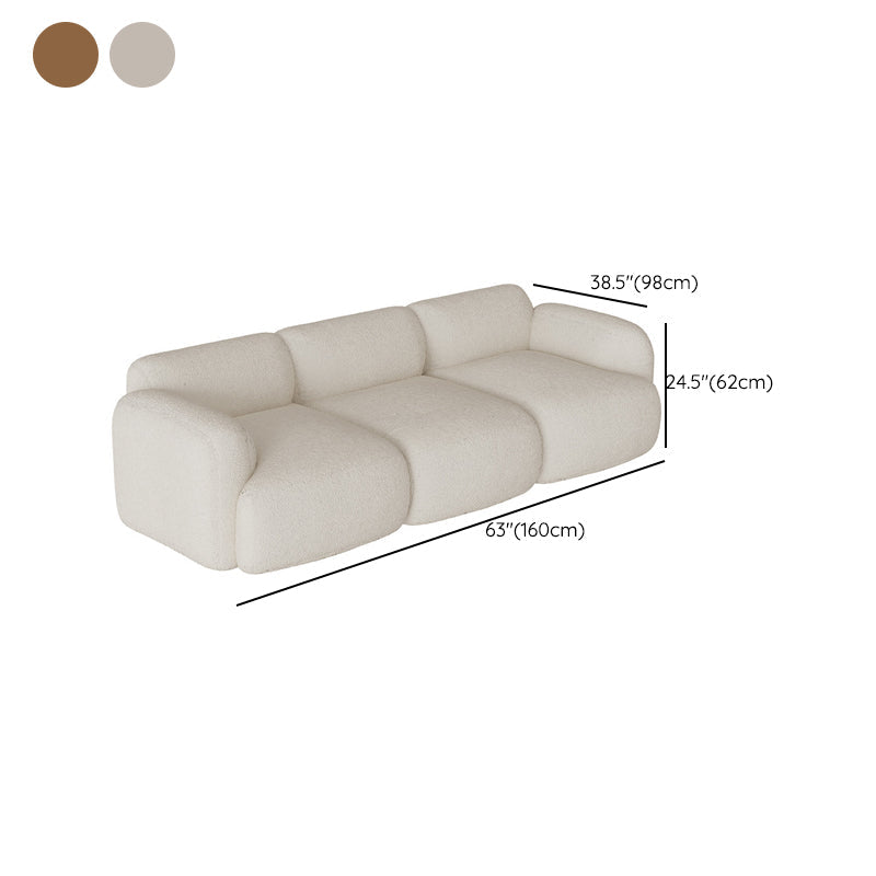 Stoff gerollt Armsofa zeitgenössischer Standard -Sofa für Wohnzimmer