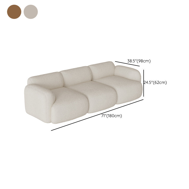 Stoff gerollt Armsofa zeitgenössischer Standard -Sofa für Wohnzimmer