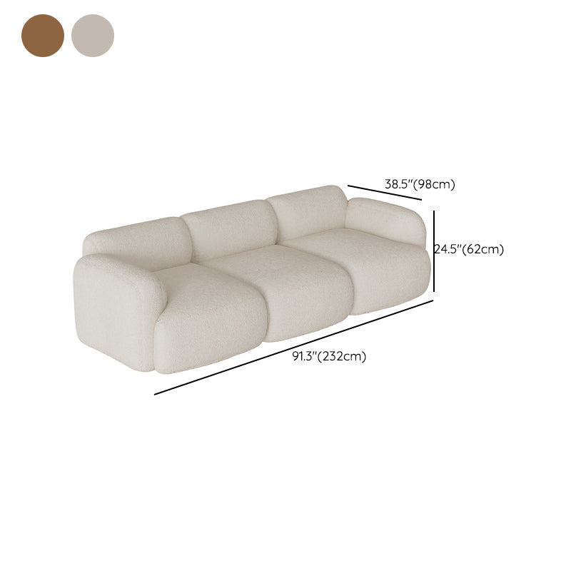 Stoff gerollt Armsofa zeitgenössischer Standard -Sofa für Wohnzimmer