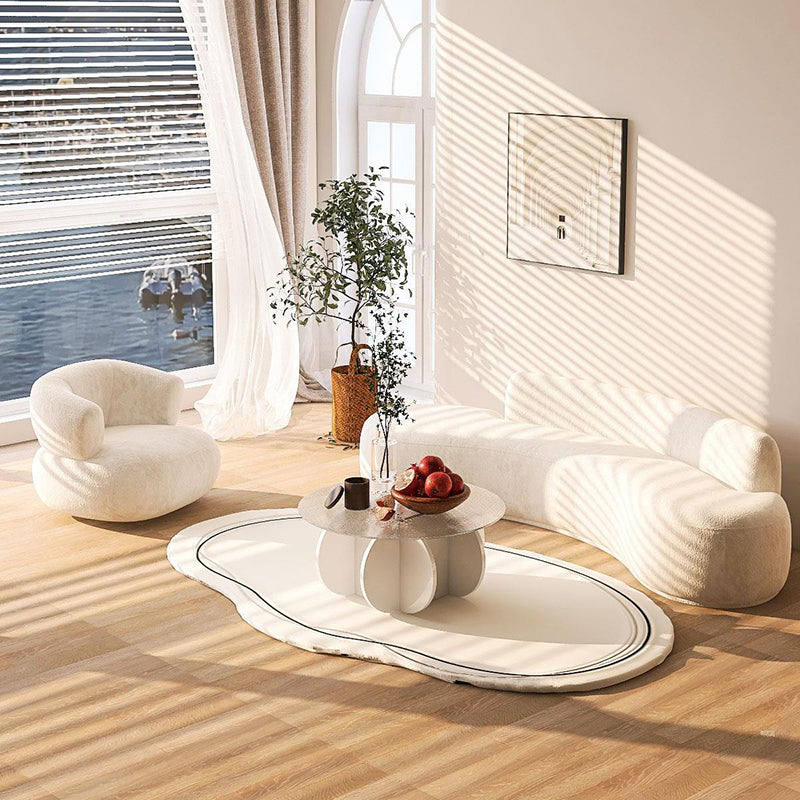 Divano in terapia con divano curvo a schiena stretta contemporanea per soggiorno per soggiorno