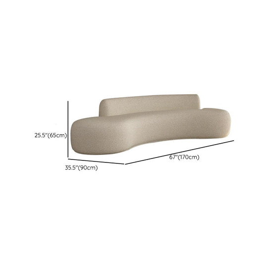 Zeitgenössischer enger Rücken gebogenes Sofa Stoff armlosen Sofa für Wohnzimmer