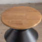 Round Solid Wood Top Coffee Table Iron Pedestal Cocktail Table Clearhalo 'Coffee & Accent Tables' 'Coffee Tables' 'coffee_tables' 'furn' 'furn_coffee_tables' 'Furniture' 'Living Room Furniture' 6175020
