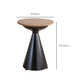 Round Solid Wood Top Coffee Table Iron Pedestal Cocktail Table Clearhalo 'Coffee & Accent Tables' 'Coffee Tables' 'coffee_tables' 'furn' 'furn_coffee_tables' 'Furniture' 'Living Room Furniture' 6175027