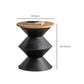 Round Solid Wood Top Coffee Table Iron Pedestal Cocktail Table Clearhalo 'Coffee & Accent Tables' 'Coffee Tables' 'coffee_tables' 'furn' 'furn_coffee_tables' 'Furniture' 'Living Room Furniture' 6175028