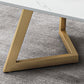 Glam Style Rectangle Slate Coffee Table 17.7"H Iron Sled Cocktail Table Clearhalo 'Coffee & Accent Tables' 'Coffee Tables' 'coffee_tables' 'furn' 'furn_coffee_tables' 'Furniture' 'Living Room Furniture' 6175153
