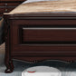 Rubberwood Traditional Panel Bed 62.59" High Brown Bed with Upholstered Headboard Clearhalo 'Bedroom Furniture' 'Beds' 'furn' 'furn_beds' 'Furniture' 6175199