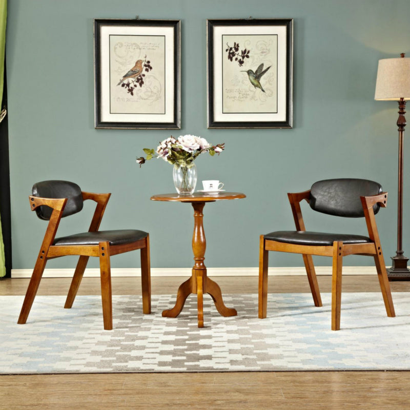 Solid Wood Round End Table Retro Dia 20.08" Sofa Side Accent Table Clearhalo 'Coffee & Accent Tables' 'End & Side Tables' 'end_side_tables' 'furn' 'furn_end_side_tables' 'Furniture' 'Living Room Furniture' 6175252