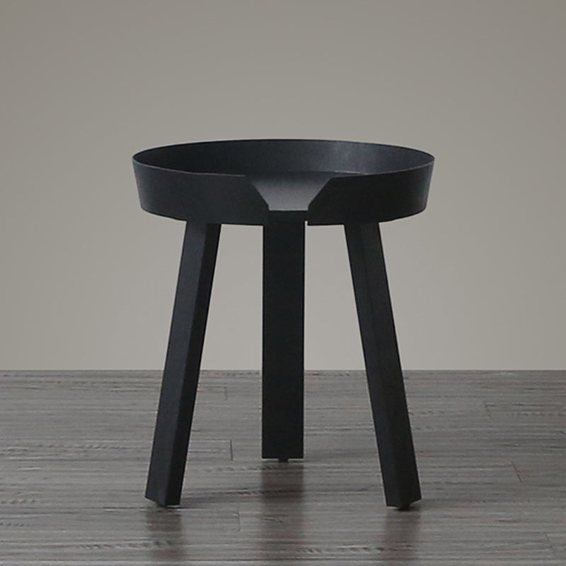 Solid Wood Tray Top End Table 3/4 Legs 2 Pieces Side Table Set