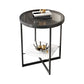 Modern Glass Round Side End Table Cross Legs Sofa Corner Table Clearhalo 'Coffee & Accent Tables' 'End & Side Tables' 'end_side_tables' 'furn' 'furn_end_side_tables' 'Furniture' 'Living Room Furniture' 6175372