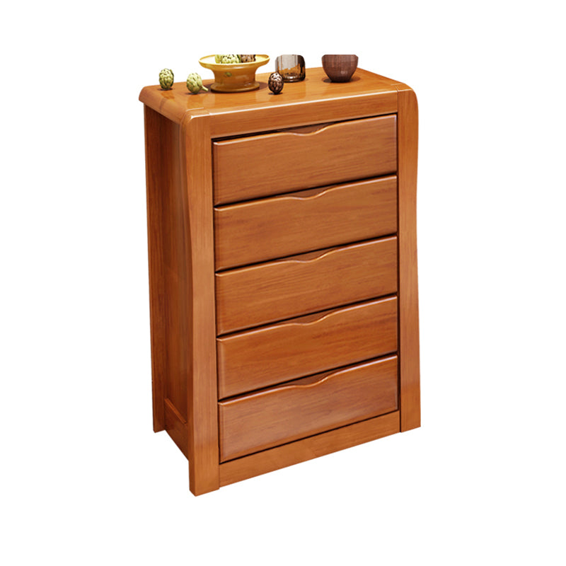 Modern Rectangle Wood Accent Cabinet Grooves Cabinet with Drawer Brown 5 Clearhalo 'Cabinets & Chests' 'cabinets_chests' 'furn' 'furn_cabinets_chests' 'Furniture' 'Living Room Furniture' 6175403