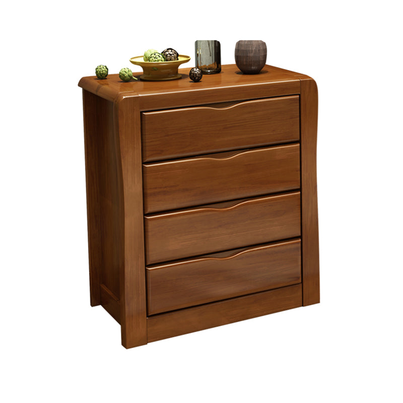 Modern Rectangle Wood Accent Cabinet Grooves Cabinet with Drawer Nut-Brown 4 Clearhalo 'Cabinets & Chests' 'cabinets_chests' 'furn' 'furn_cabinets_chests' 'Furniture' 'Living Room Furniture' 6175419