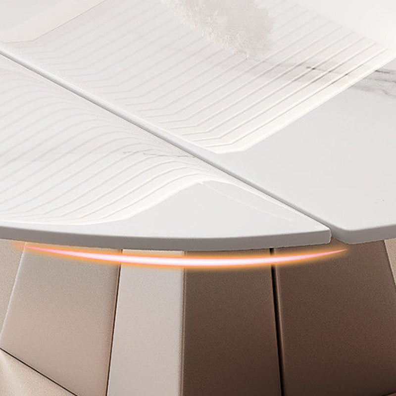 Tavolo da pranzo in pietra estesibile Base in acciaio tavolo da pranzo contemporaneo per casa