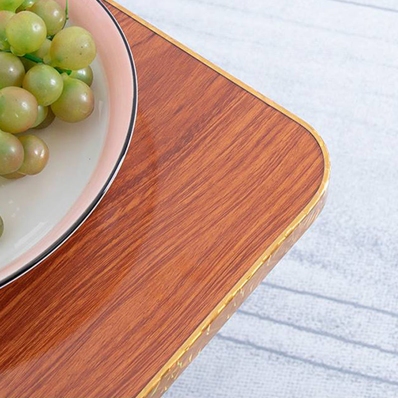 Mesa de metal y madera de mediados de siglo moderno moderno mesa de comedor rectangular