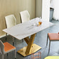 Rectangle Sintered Stone Kitchen Table Luxury Home Dining Table
