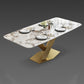 Rectangle Sintered Stone Kitchen Table Luxury Home Dining Table