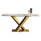 Rectangle Sintered Stone Kitchen Table Luxury Home Dining Table