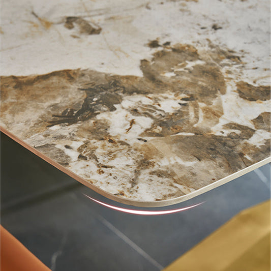 Rectangle Sintered Stone Kitchen Table Luxury Home Dining Table