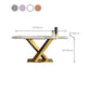 Rectangle Sintered Stone Kitchen Table Luxury Home Dining Table