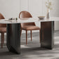 Luxury Double Pedestal Dining Table Sintered Stone Dining Room Desk Clearhalo 'Dining Tables & Seating' 'Dining Tables' 'dining_table' 'furn' 'furn_dining_table' 'Furniture' 'Kitchen & Dining Furniture' 6175714