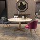 Metal and Stone Table Glam Style Minimalist Round Dining Table for Home Living Room Clearhalo 'Dining Tables & Seating' 'Dining Tables' 'dining_table' 'furn' 'furn_dining_table' 'Furniture' 'Kitchen & Dining Furniture' 6175795