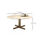 Metal and Stone Table Glam Style Minimalist Round Dining Table for Home Living Room Clearhalo 'Dining Tables & Seating' 'Dining Tables' 'dining_table' 'furn' 'furn_dining_table' 'Furniture' 'Kitchen & Dining Furniture' 6175798