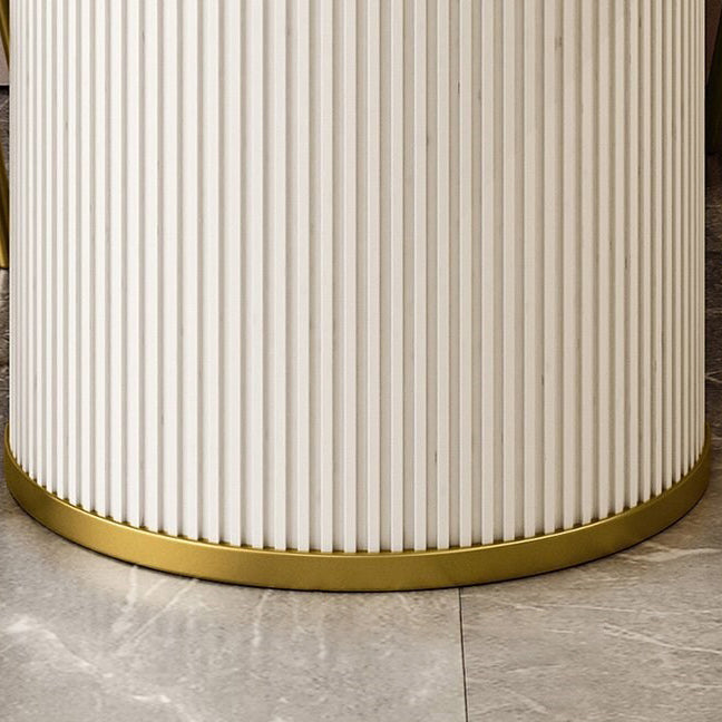 Luxus gesinterte Steinküchtisch Doppelte Sockel Esstisch