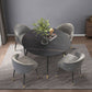 Metal and Slate Table Glam Style Home Living Room Round Dining Table