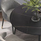 Metal and Slate Table Glam Style Home Living Room Round Dining Table