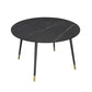 Metal and Slate Table Glam Style Home Living Room Round Dining Table