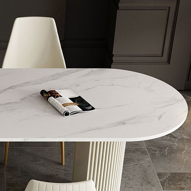 Gesinterde steen vaste eettafel luxe gratis vorm eetkamer bureau