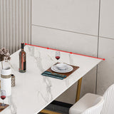 Luxury Free Form Dining Table Sintered Stone Double Pedestal Kitchen Desk Clearhalo 'Dining Tables & Seating' 'Dining Tables' 'dining_table' 'furn' 'furn_dining_table' 'Furniture' 'Kitchen & Dining Furniture' 6175920