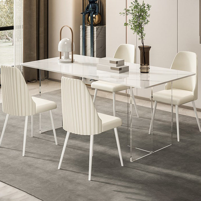 Table en acrylique et en ardoise style industriel