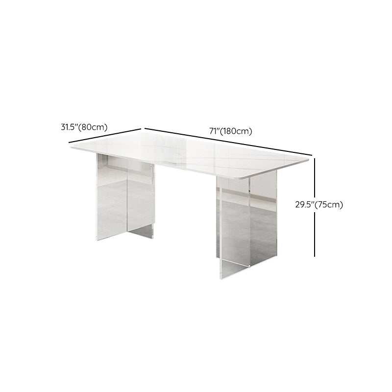 Table en acrylique et en ardoise style industriel