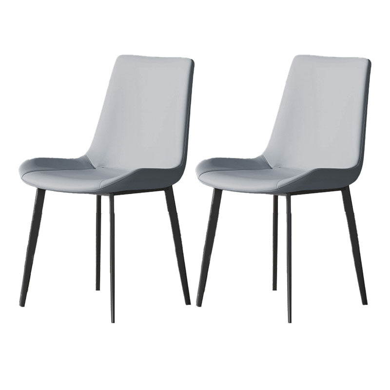 Solid Back Side Chair Industrial Dining Room Chair for Dining Room Blue 2 Piece Set Clearhalo 'Dining Chairs' 'Dining Tables & Seating' 'dining_chair' 'furn' 'furn_dining_chair' 'Furniture' 'Kitchen & Dining Furniture' 6176091