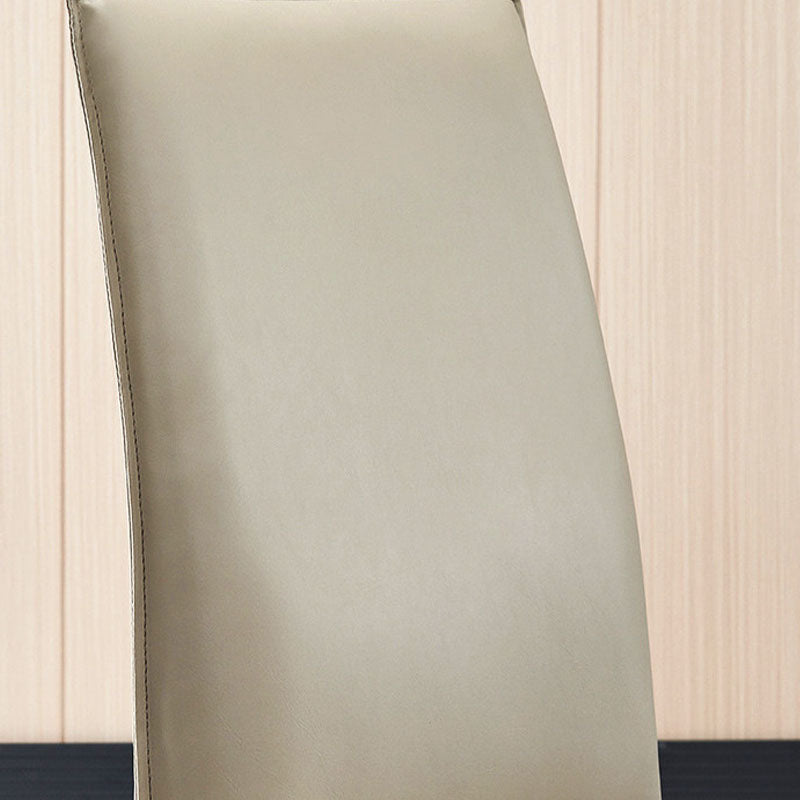 Chaise de salle à manger de cuisine en métal contemporain chaise latéral en faux cuir