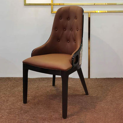 Eigentijdse keuken eetstoelen gestoffeerde zijstoelen in bruin