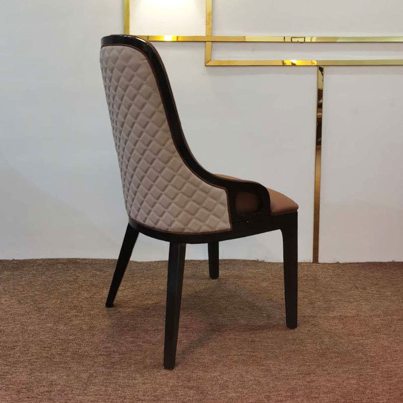 Eigentijdse keuken eetstoelen gestoffeerde zijstoelen in bruin