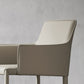 Minimalist Solid Back Chair for Home Use Leather Dining Side Chair