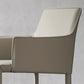 Minimalist Solid Back Chair for Home Use Leather Dining Side Chair