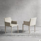 Minimalist Solid Back Chair for Home Use Leather Dining Side Chair