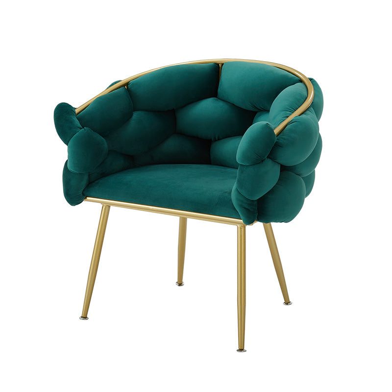 Scandinavische stijl armloze stoel stoere rug gestoffeerde eetkamerstoelen