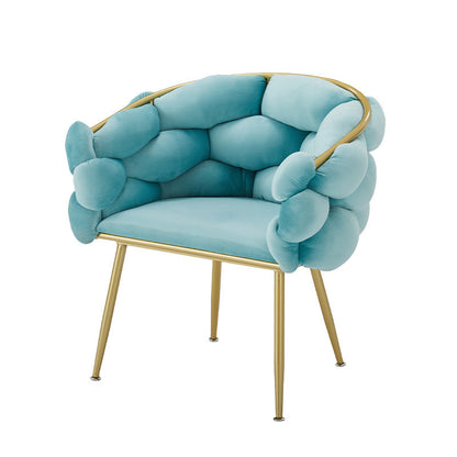 Scandinavische stijl armloze stoel stoere rug gestoffeerde eetkamerstoelen