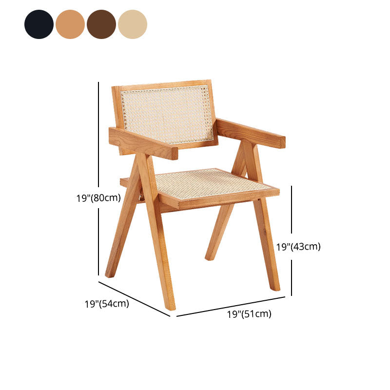 Traditional Style Dining Chair Arm Chair with Wooden Legs for Kitchen Clearhalo 'Dining Chairs' 'Dining Tables & Seating' 'dining_chair' 'furn' 'furn_dining_chair' 'Furniture' 'Kitchen & Dining Furniture' 6176279