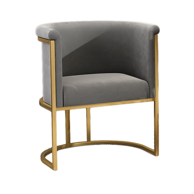 Sedie laterali rivestite di lusso in stile scandinavo Solido posteriore a braccio