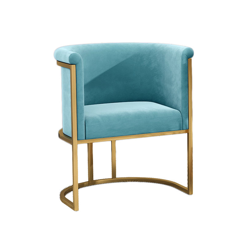 Sedie laterali rivestite di lusso in stile scandinavo Solido posteriore a braccio