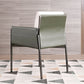 Matte Finish Hotel Dining Chair Contemporary Upholstered Solid Back Arm Chair
