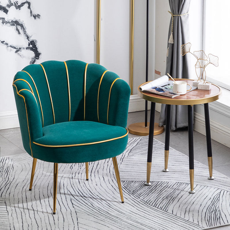 Scandinavian Upholstered Armless Dining Chairs Solid Back Chairs for Home