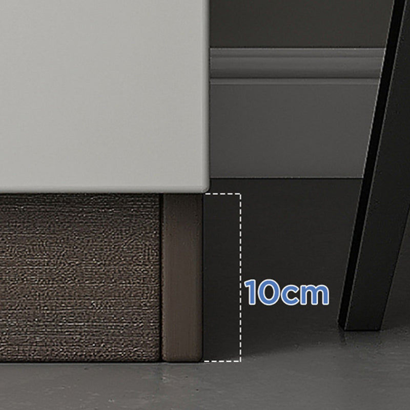 Server da pranzo in legno ingegnerizzato moderno sideboard di finitura antica con porta di vetro