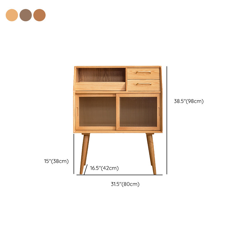 Bouchon de rangement à domicile en bois 31,5 "L Table du buffle rectangulaire moderne