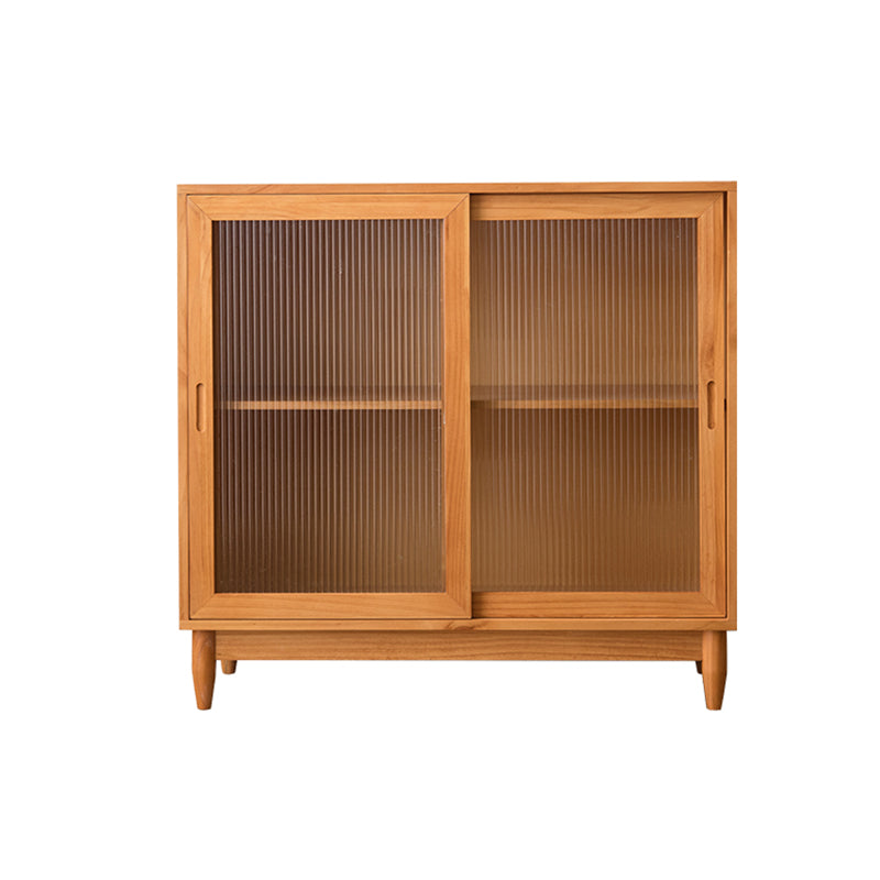 Wooden Side Board Modern Minimalist Home Rectangular Sideboard with Sliding Door Cherry Wood Clearhalo 'buffet_sideboard' 'Buffets & Sideboards' 'furn' 'furn_buffet_sideboard' 'Furniture' 'Kitchen & Dining Furniture' 6176402